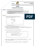 Methods & Arrays in Java: Objectives