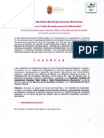 Convocatoria Encuentro Nacional Experiencias