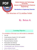 The Structure of Crystalline Solids