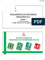 Clase 7-8. Regalmento de Seguridad Industrial Parte 1