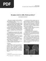 Reemplazo Total de Rodilla. Diseños Protésicos