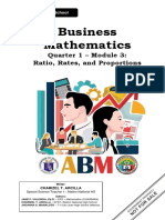 Business Mathematics - Module 3 - Ratio Rates and Proportions