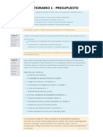 Cuestionarios Presupuesto Calificados