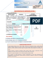 Sesión #26 Aplicamos Estrategias de Comprensión Lectora