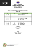 Time Table of Distribution