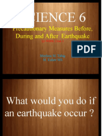 Precautionary Measures Before, During and After Earthquake