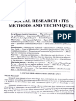 Social Research Methods and Techniques