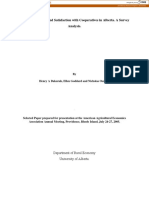 Attitudes Towards and Satisfaction With Cooperatives in Alberta. A Survey Analysis