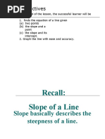 Slope - Intercept and Point Slope Form