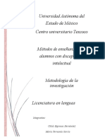 Discapacidad Intelectual Metodologia