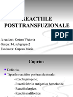 Reactiile Posttransfuzionale