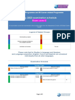 May 2023 Examination Schedule Exam Zone C