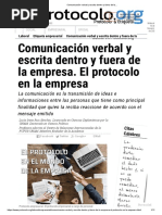 Comunicación Verbal y Escrita Dentro y Fuera de La..