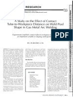 A Study On The Effect of Contact Tube-to-Workpiece Distance On Weld Shape in Gas Metal Arc Welding Pool