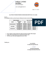 Revised Bitumen Price Wef 01.11.2022