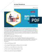 IBPS RRB PO Interview Questions