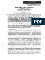 Razón Del Informe Final de Las Denuncias Constitucionales #209 y 231 Contra Zoraida Ávalos.