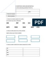 Prueba de Competencias Curriculares 8 Años