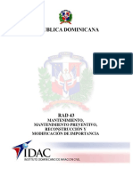 RAD-43 Mantenimiento Mantenimiento Preventivo Reconstrucci N y Modificaci N de Importancia