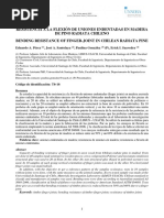 2017 Resistencia A La Flexión de Uniones Endentadas en Madera de Pino Radiata Chileno, Pérez Et Al.