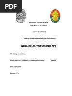 UNSA Bases Del Cuidado Del Enfermero 1 TRABAJO PRACTICO N°2