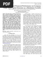 The Influence of Financial Performance On Company Value With Capital Structure As A Mediation Variable