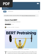 How To Train Bert