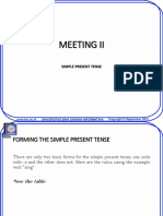 Meeting Ii: Simple Present Tense