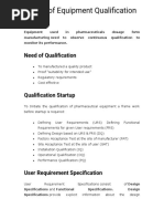 Basics of Equipment Qualification