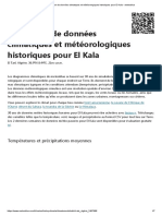 Simulation de Données Climatiques Et Météorologiques Historiques Pour El Kala - Meteoblue