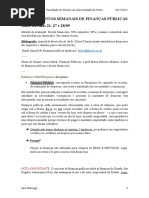 Apontamentos Semanais de Finanças Públicas Aulas Dos Dias 21, 27 e 28/09