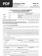 Form III - Student Branch (Bulk Students)