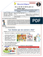 2do Ficha N°13 Llamados A Ser Luz y Sal de La Tierra para Un Mundo Mejor