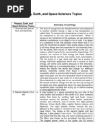 Physics Earth and Space Sciences Topics