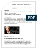 Montessori Method - Final Assignment 1 - 22 MAY 2022