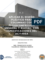 Aplicar El Diseño Plástico para Columnas Con Flexocompresión Uniaxial Y Biaxial, Con Especificaciones Del Acitarea