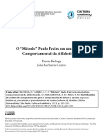 Bachega e Carmo (2021) - O Método Paulo Freire em Uma Leitura Comportamental Da Alfabetização