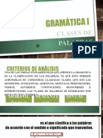 Gramática I - Clases de Palabras. Marin Marta