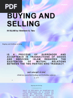 Buying and Selling