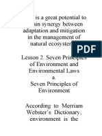 Lesson 2. Seven Principles of Environment and Environmental Laws