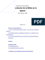 La Interpretación de La Biblia en La Iglesia: Pontificia Comisión Bíblica