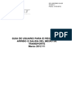 Registro de Arribo o Salida Del Medio de Transporte