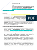 Incumplimiento, Pleno Derecho y Condición Resolutoria