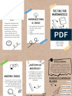 Folleto Tríptico Flyer Academia de Clases de Repaso Escolar Doodle Marrón y Blanco