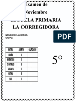 Noviembre - 5to Grado - Examen Mensual (2022-2023)