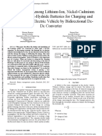 A Comparison Among Lithium-Ion Nickel-Cadmium Amp Nickel-Metal-Hydride Batteries For Charging and Discharging in Electric Vehicle by Bidirectional DC-DC Converter