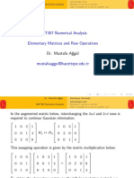 Elementary Matrices and Row Operations