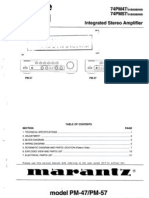 Marantz PM47 PM57 (74PM47 74PM57) Integrated Amplifier Service Manual