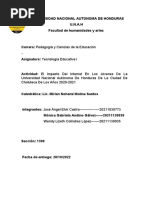 El Impacto Del Internet en Los Jóvenes de La Universidad Nacional Autónoma de Honduras de La Ciudad de Choluteca de Los Años 2020-2021 Grupo 1