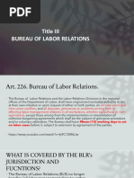 Title III - Bureau of Labor Relation